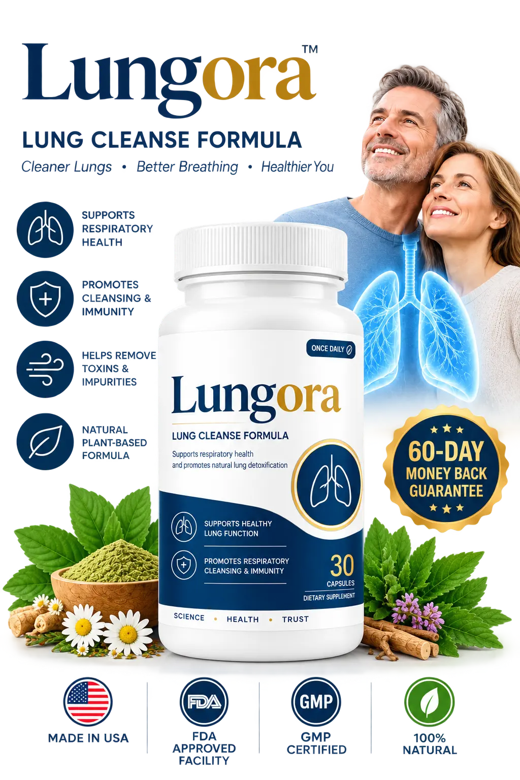 Lungora Daily Respiratory Wellness Formula